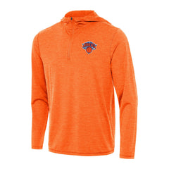 Heather Orange New York Knicks Antigua Tidy Quarter-Zip Hoodie | NBA