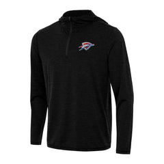 Heather Black Oklahoma City Thunder Antigua Tidy Quarter-Zip Hoodie | NBA