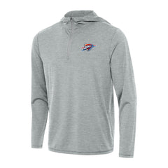 Heather Gray Oklahoma City Thunder Antigua Tidy Quarter-Zip Hoodie | NBA