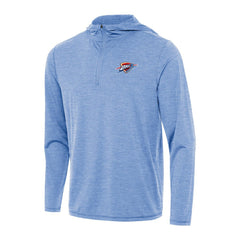 Heather Powder Blue Oklahoma City Thunder Antigua Tidy Quarter-Zip Hoodie | NBA