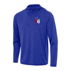 Heather Royal Philadelphia 76ers Antigua Tidy Quarter-Zip Hoodie | NBA