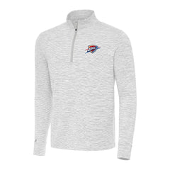 Gray Oklahoma City Thunder Antigua Cause Quarter-Zip Top | NBA