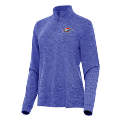Heather Royal Oklahoma City Thunder Antigua Women's Mentor Quarter-Zip Mock Long Sleeve Top | NBA