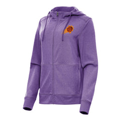 Heather Purple Phoenix Suns Antigua Women's Seeker Full-Zip Hoodie Jacket | NBA