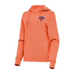 Heather Orange New York Knicks Antigua Women's Justice Pullover Hoodie | NBA