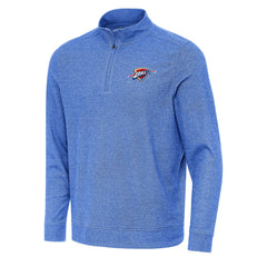 Heather Royal Oklahoma City Thunder Antigua Subtle Quarter-Zip Sweatshirt | NBA