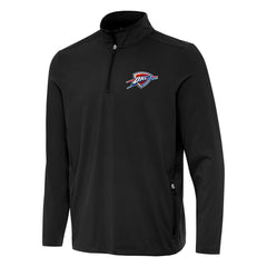 Black Oklahoma City Thunder Antigua Perilous Quarter-Zip Sweatshirt | NBA