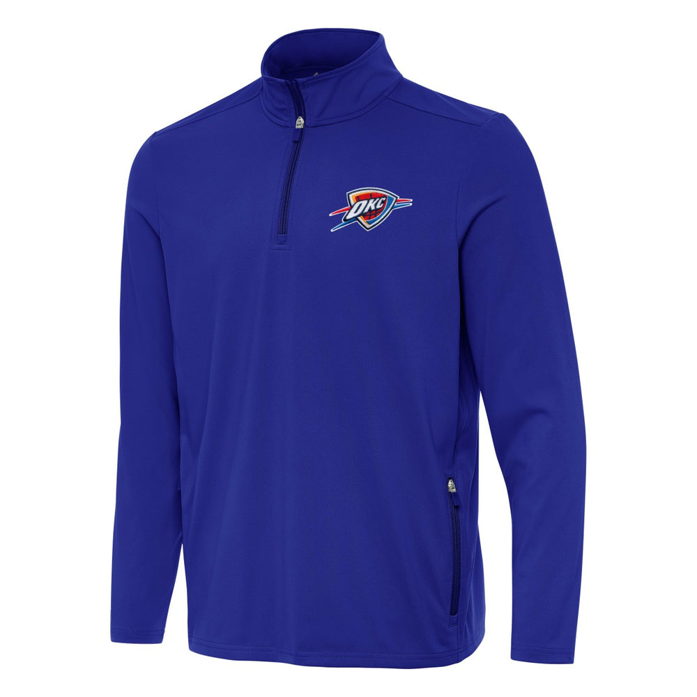 Royal Oklahoma City Thunder Antigua Perilous Quarter-Zip Sweatshirt | NBA