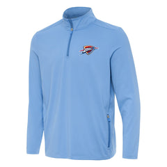 Powder Blue Oklahoma City Thunder Antigua Perilous Quarter-Zip Sweatshirt | NBA