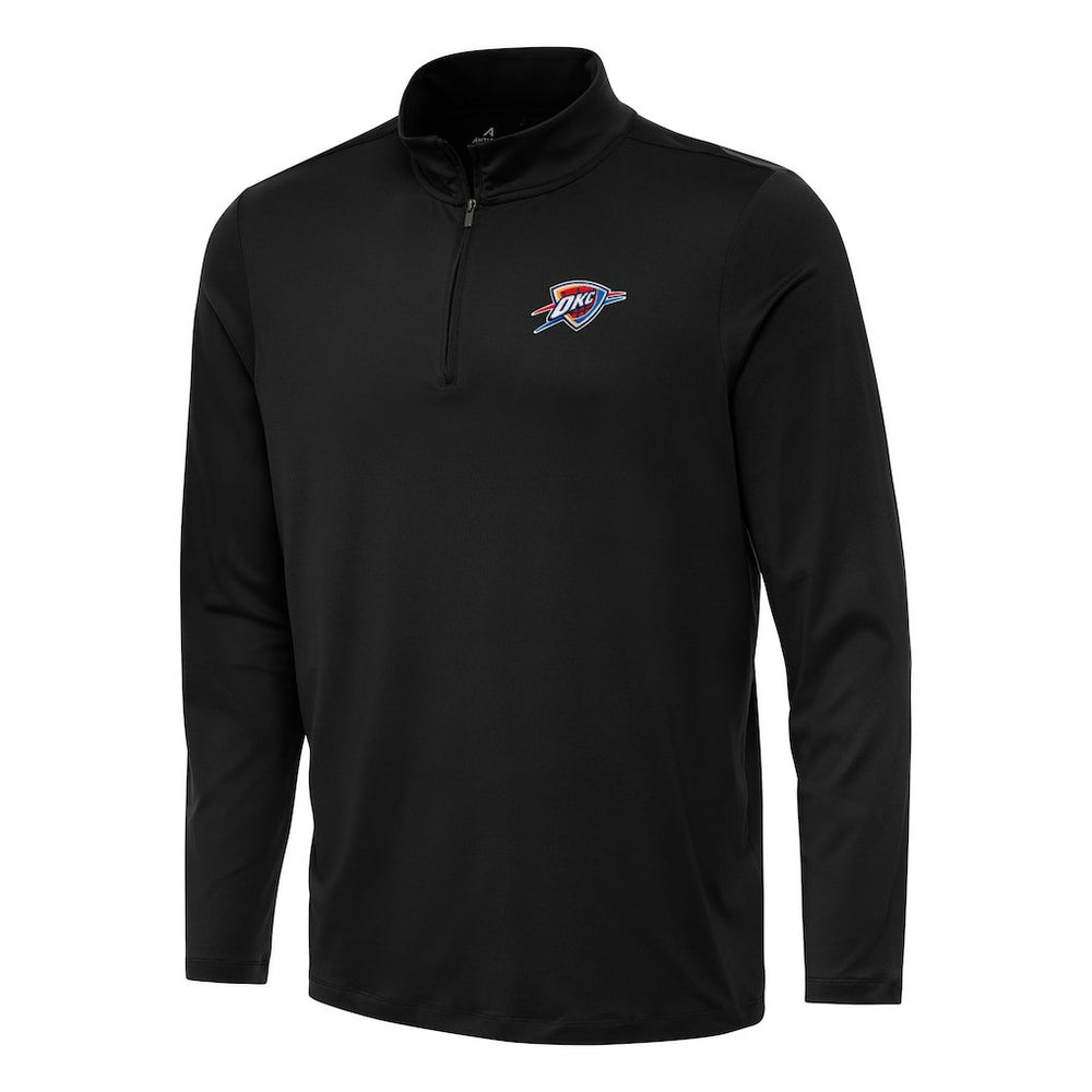 Black Oklahoma City Thunder Antigua Reprocess Quarter-Zip Top | NBA