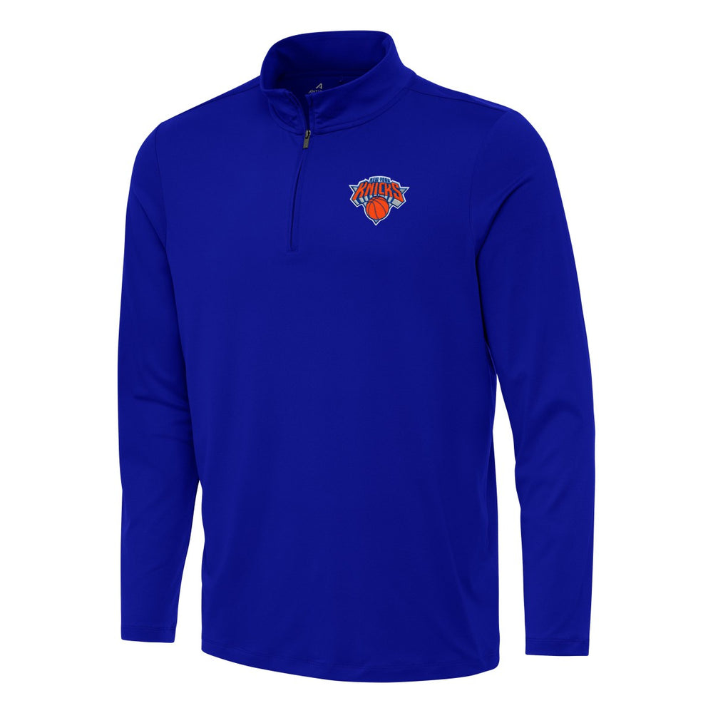 Blue New York Knicks Antigua Reprocess Quarter-Zip Top | NBA