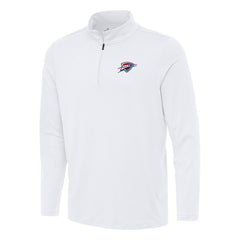 White Oklahoma City Thunder Antigua Reprocess Quarter-Zip Top | NBA