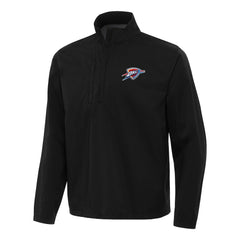 Black Oklahoma City Thunder Antigua Brisk Quarter-Zip Windbreaker | NBA
