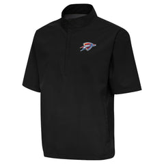 Black Oklahoma City Thunder Antigua Brisk Quarter-Zip Windbreaker | NBA