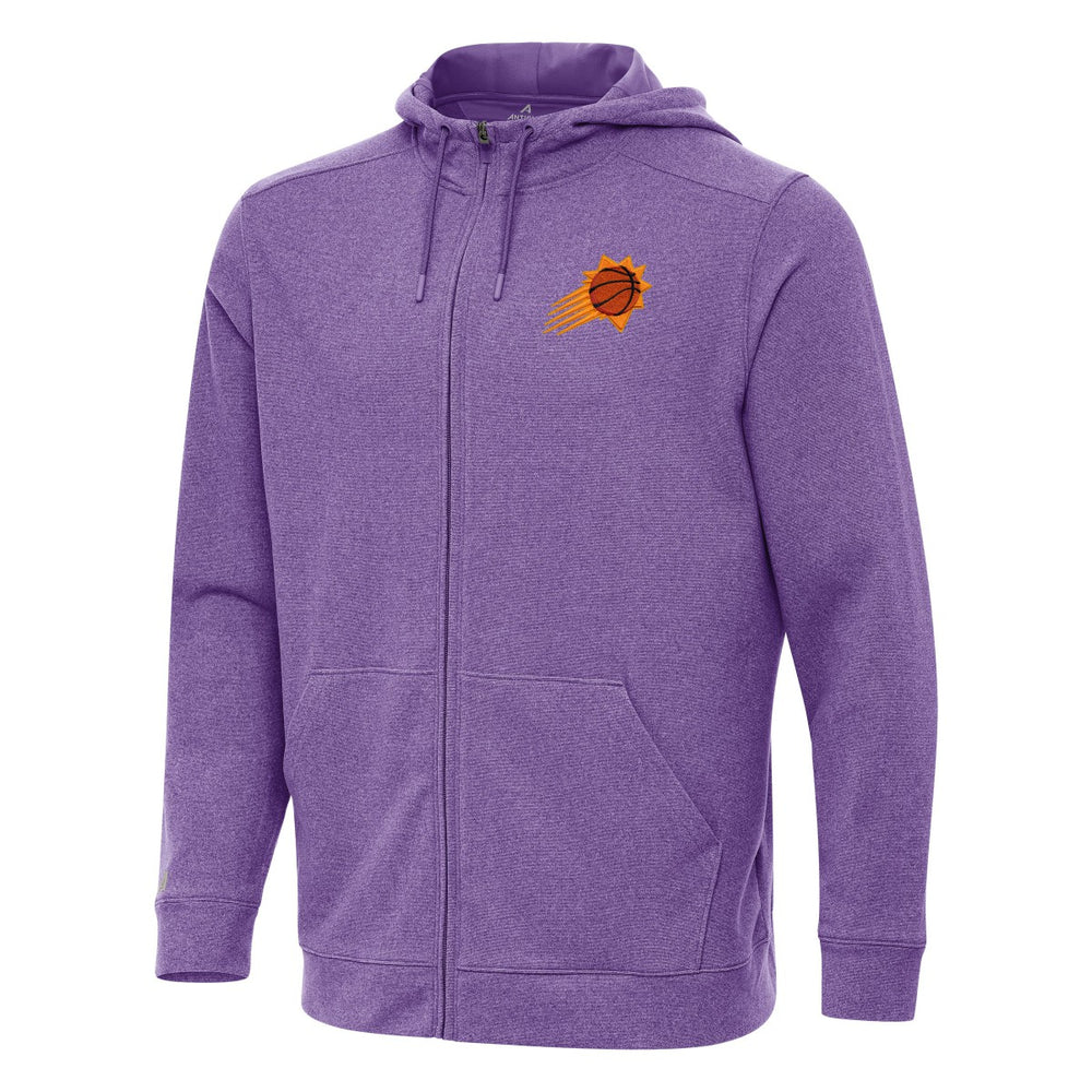 Heather Purple Phoenix Suns Antigua Effortless Full-Zip Hoodie Jacket | NBA
