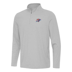 Gray Oklahoma City Thunder Antigua Twine Quarter-Zip Top | NBA