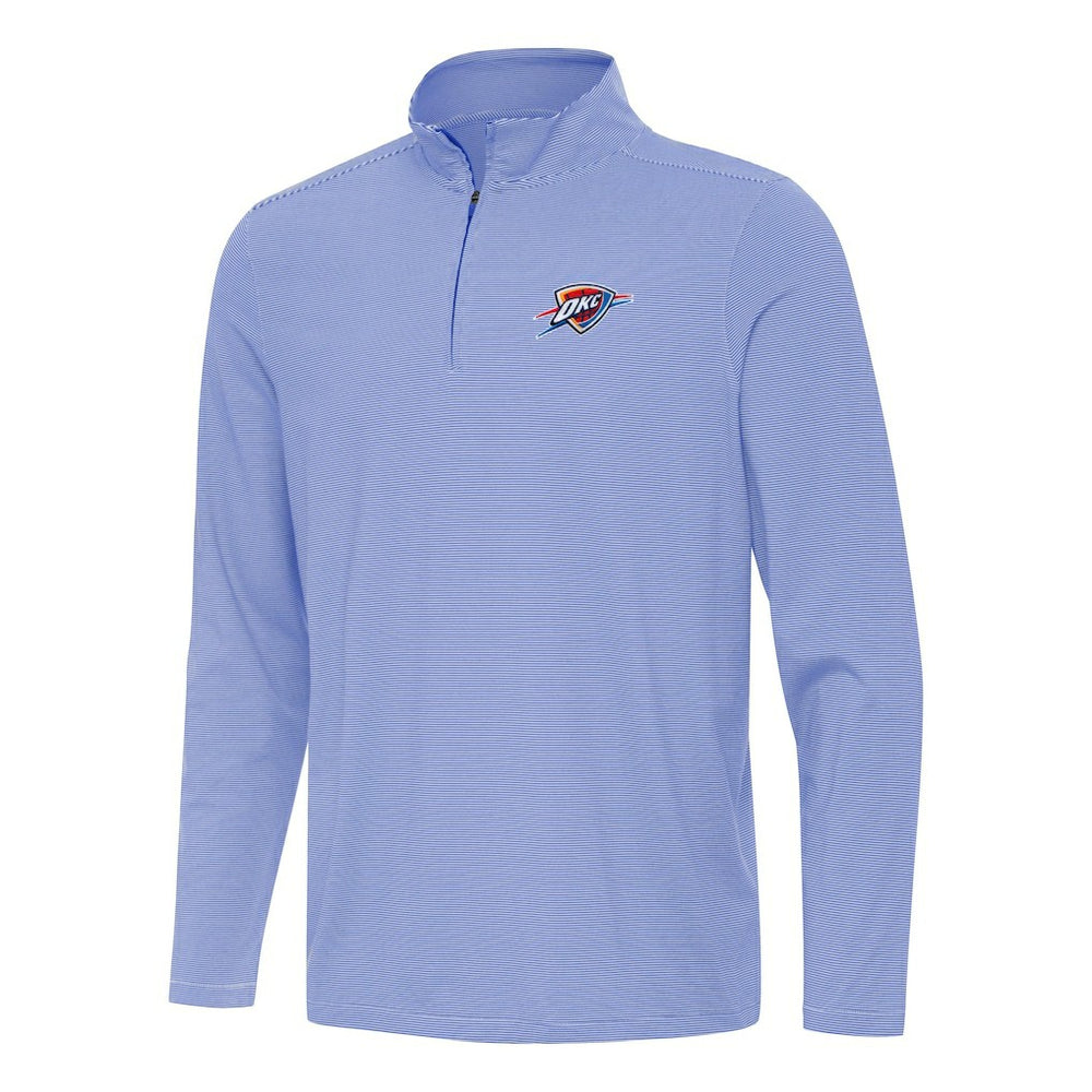 Royal Oklahoma City Thunder Antigua Twine Quarter-Zip Top | NBA