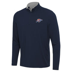 Navy/Gray Oklahoma City Thunder Antigua Content Quarter-Zip Top | NBA