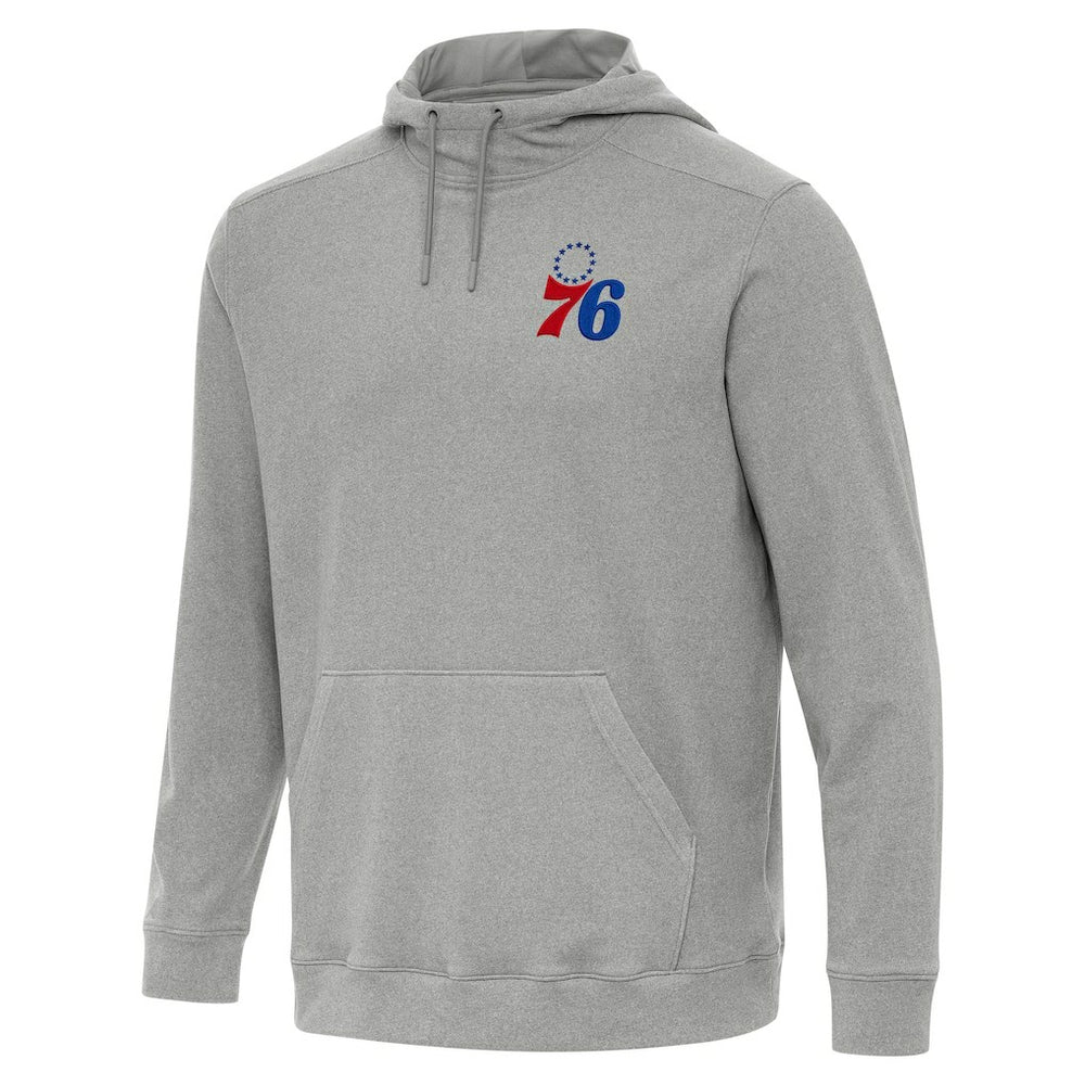 Heather Gray Philadelphia 76ers Antigua Cloud Pullover Hoodie | NBA