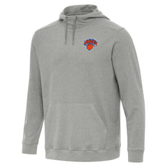 Heather Gray New York Knicks Antigua Cloud Pullover Hoodie | NBA