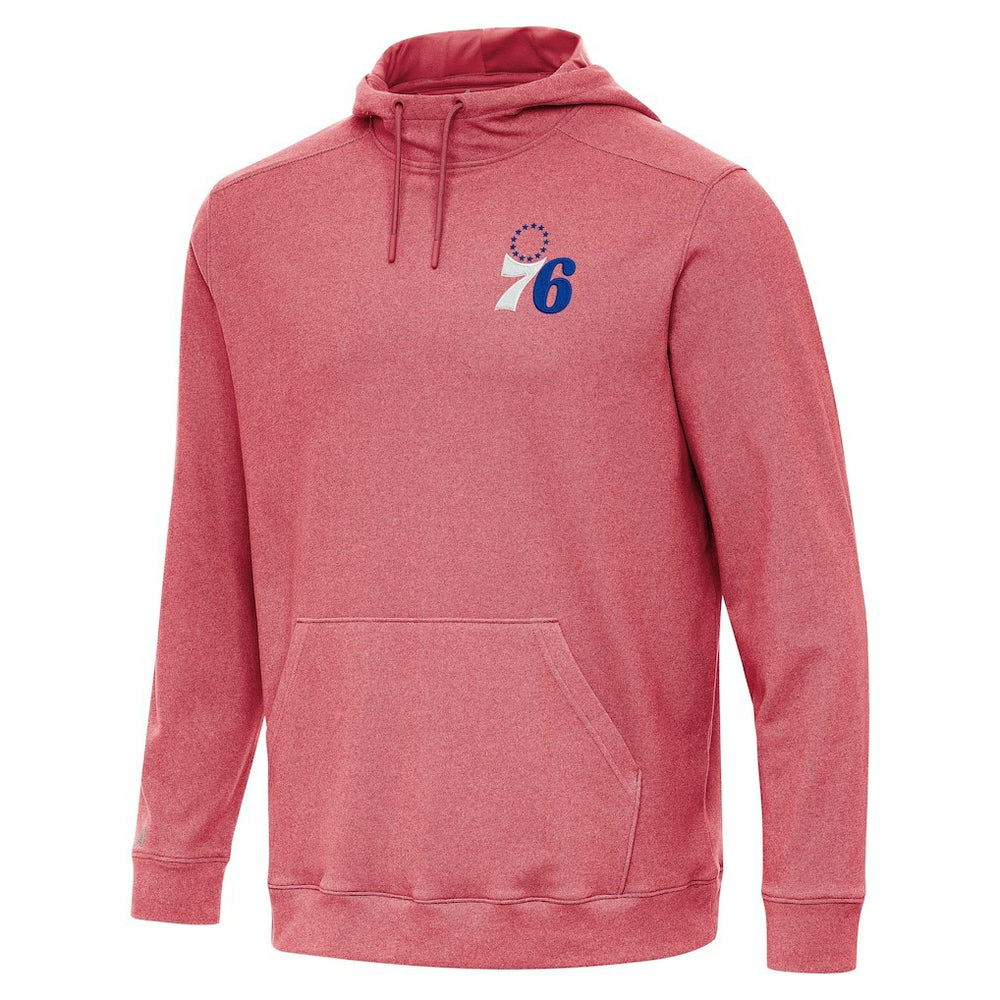 Heather Red Philadelphia 76ers Antigua Cloud Pullover Hoodie | NBA