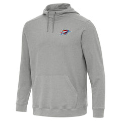 Heather Gray Oklahoma City Thunder Antigua Cloud Pullover Hoodie | NBA