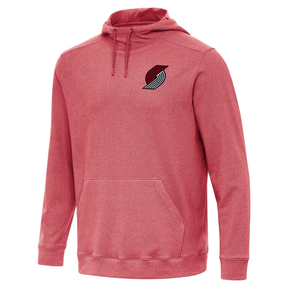 Heather Red Portland Trail Blazers Antigua Cloud Pullover Hoodie | NBA