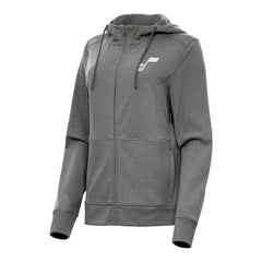 Heather Charcoal Utah Jazz Antigua Women's Seeker Full-Zip Hoodie Jacket | NBA