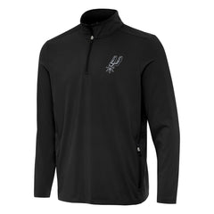 Black San Antonio Spurs Antigua Perilous Quarter-Zip Sweatshirt | NBA