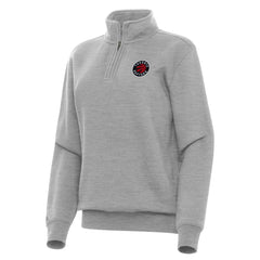 Heather Gray Toronto Raptors Antigua Women's Victory Quarter-Zip Sweatshirt | NBA