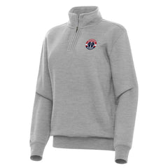 Heather Gray Washington Wizards Antigua Women's Victory Quarter-Zip Sweatshirt | NBA