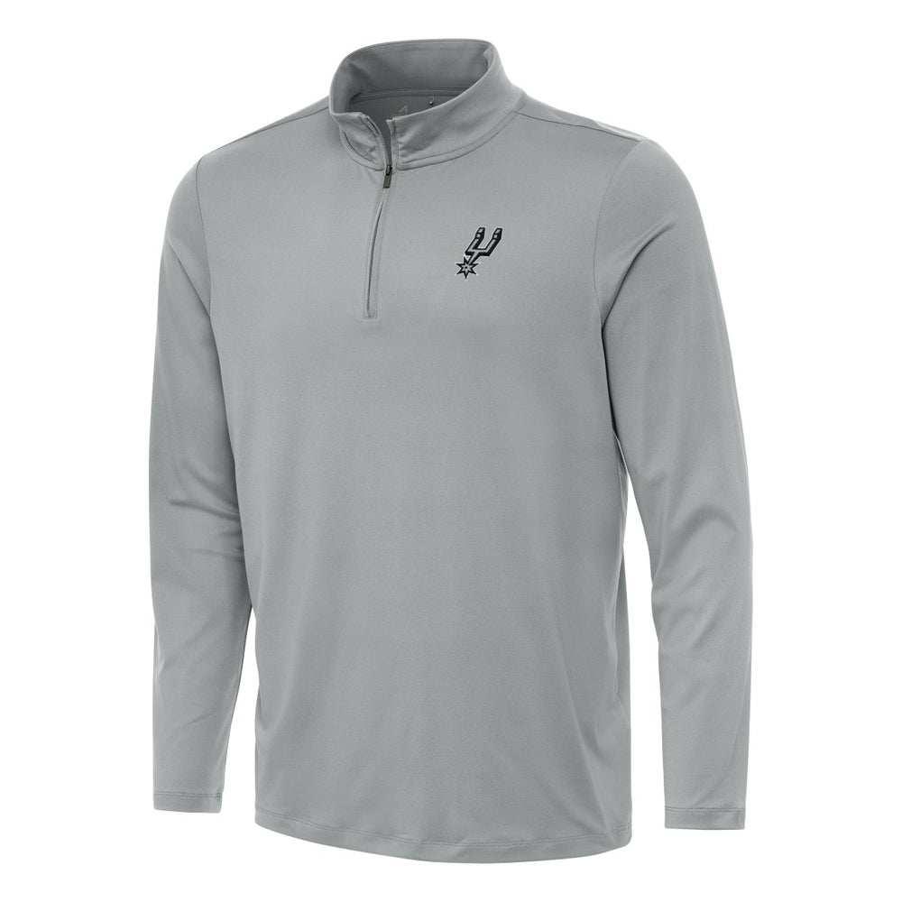 Gray San Antonio Spurs Antigua Reprocess Quarter-Zip Top | NBA