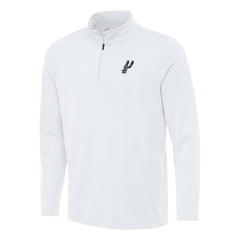 White San Antonio Spurs Antigua Reprocess Quarter-Zip Top | NBA