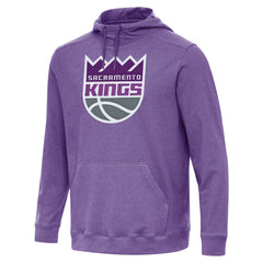Heather Purple Sacramento Kings Antigua Cloud Pullover Hoodie | NBA