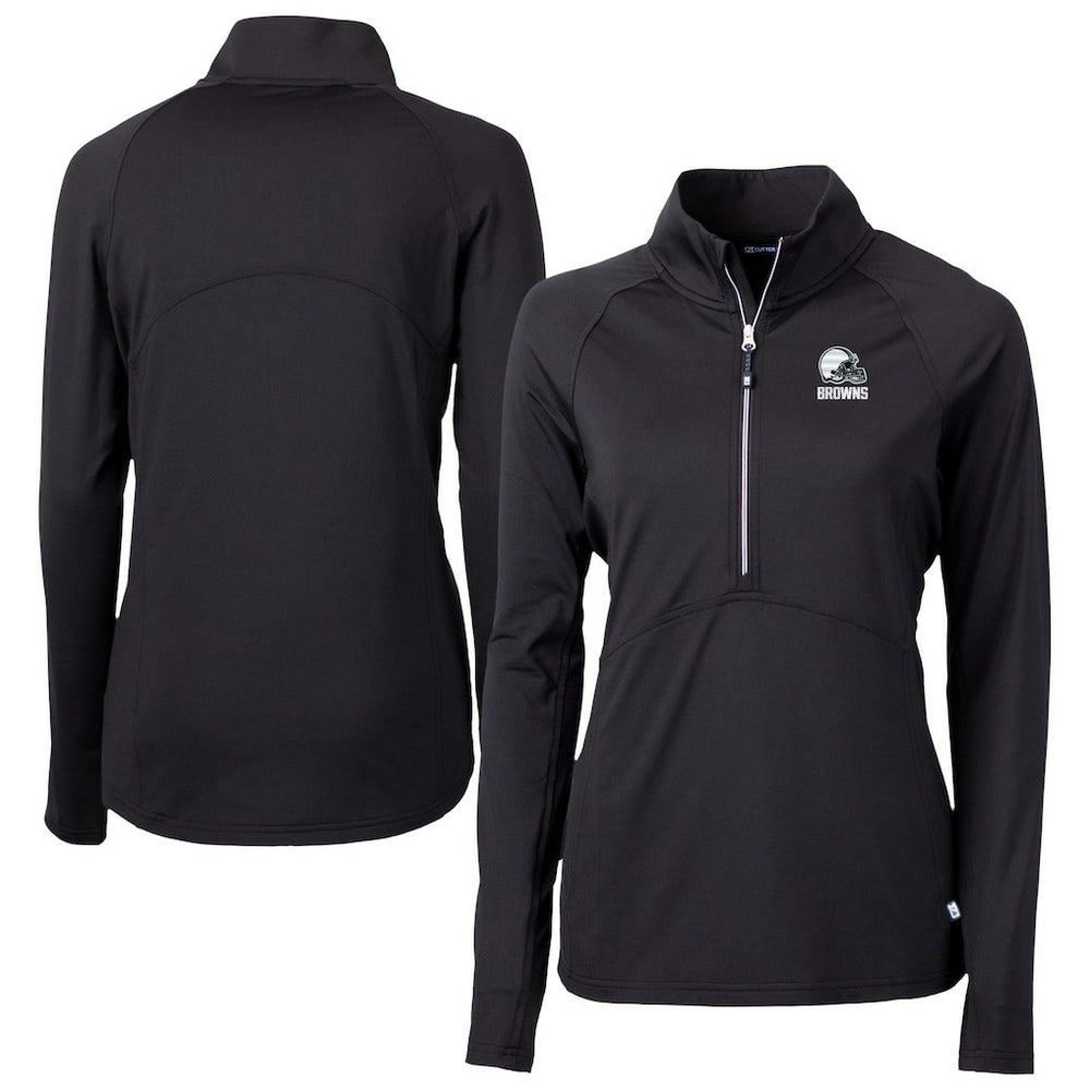 Cleveland Browns Cutter & Buck Women's Adapt Eco Knit Stretch Recycled Half-Zip Pullover Top | NFL Near me