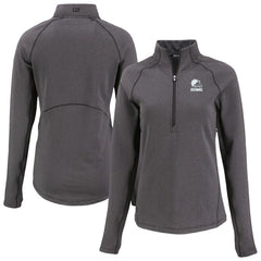 Cleveland Browns Cutter & Buck Women's Peshastin Eco Fleece Recycled Half-Zip Pullover Top | NFL On sale