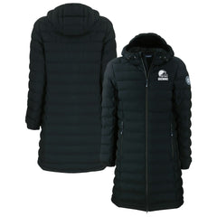 Cleveland Browns Cutter & Buck Women's Mission Ridge Repreve Eco Insulated Full-Zip Hoodie Long Puffer Jacket | NFL US