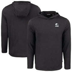 Cleveland Browns Cutter & Buck Coastline Epic Comfort Eco Recycled Long Sleeve Hooded T-Shirt | NFL Online