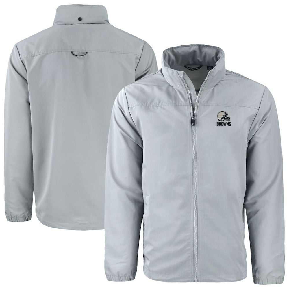 Cleveland Browns Cutter & Buck Charter Eco Recycled Full-Zip Hoodie Jacket | NFL Online