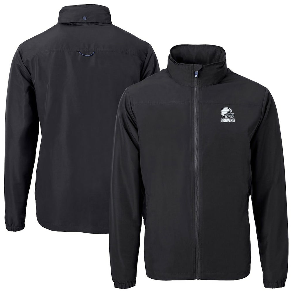 Cleveland Browns Cutter & Buck Charter Eco Recycled Full-Zip Hoodie Jacket | NFL Discount