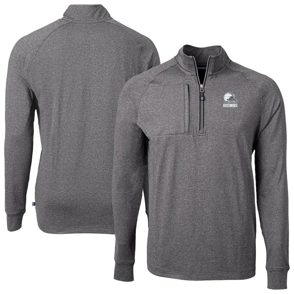 Cleveland Browns Cutter & Buck Big & Tall Adapt Eco Knit Quarter-Zip Top | NFL Online