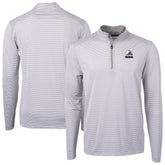 Cleveland Browns Cutter & Buck Big & Tall Virtue Eco Pique Micro Stripe Recycled Quarter-Zip Pullover Top | NFL Near me