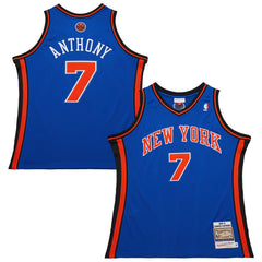 Blue Carmelo Anthony New York Knicks 2010/11 Hardwood Classics Authentic Jersey | NBA