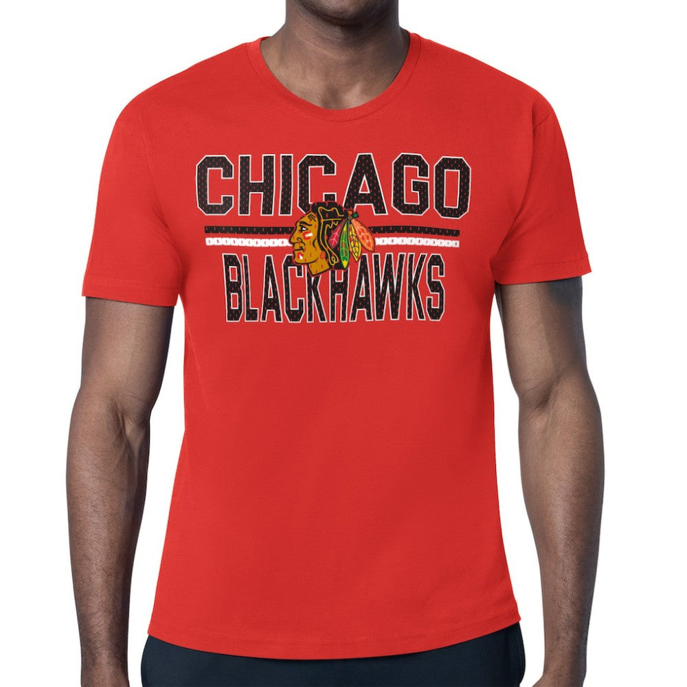 Chicago Blackhawks Starter Mesh Look Team Name T-Shirt - NHL T-shirts
