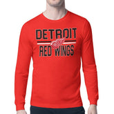 Detroit Red Wings Starter Mesh Look Team Name Long Sleeve T-Shirt - NHL T-shirts