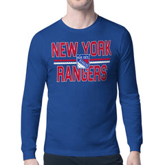 New York Rangers Starter Mesh Look Team Name Long Sleeve T-Shirt - NHL T-shirts