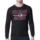 Colorado Avalanche Starter Mesh Look Team Name Long Sleeve T-Shirt - NHL T-shirts