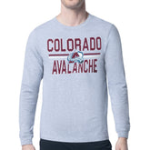 Colorado Avalanche Starter Mesh Look Team Name Logo Long Sleeve T-Shirt - NHL T-shirts
