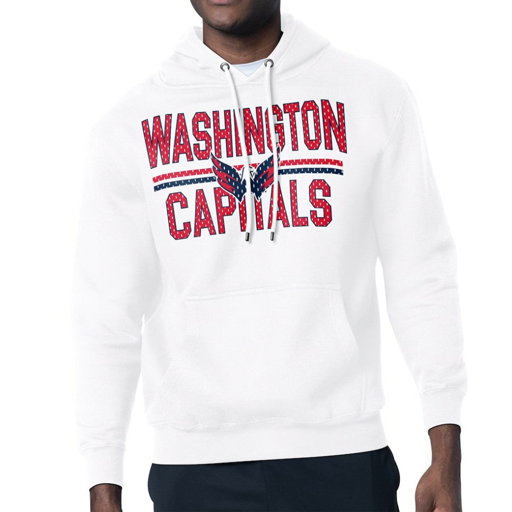 Washington Capitals Starter Mesh Look Team Name Logo Tri-Blend Pullover Hoodie - NHL Hoodies