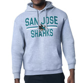 San Jose Sharks Starter Mesh Look Team Name Logo Tri-Blend Pullover Hoodie - NHL Hoodies